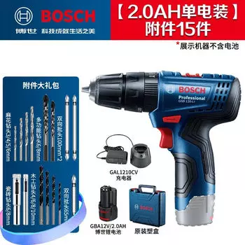 Bosch литиевая батарея 12 В бытовая аккумуляторная электрическая дрель ударная дрель отвертка электроинструмент