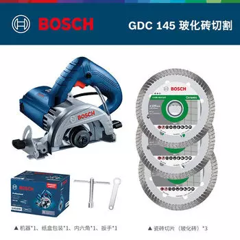 Плиткорез Bosch GDC 145, 1450W + комплект дисков, 3 штуки