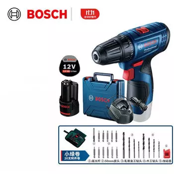 Bosch мощная электрическая отвертка, набор инструментов для дрели с литиевой батареей