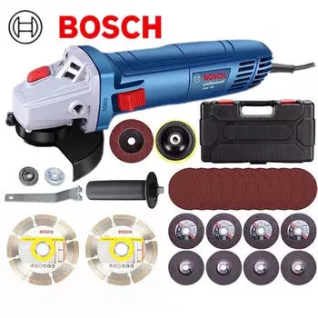 Bosch отрезной станок, шлифовальный станок, ручной шлифовальный круг, угловая шлифовальная машина, набор электроинструментов