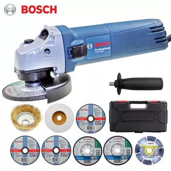 Угловая шлифовальная машина Bosch GWS 660, 100 мм + насадки, кейс