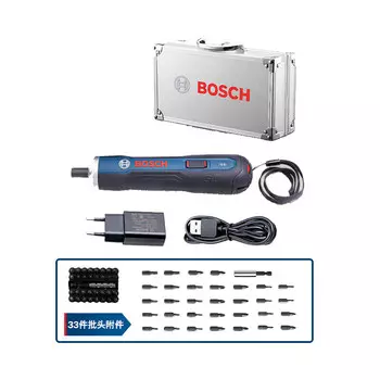 Отвертка Bosch Go + кейс, набора бит, 33 штуки