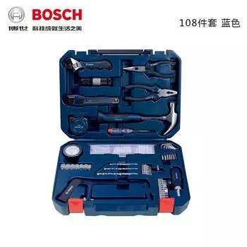 Bosch Полный набор бытовой техники из 108 предметов, ящик для инструментов для ремонта, многофункциональный 66 предметов, ручные инструменты 12