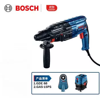 Bosch профессиональный электрический молоток промышленного класса, электрический кирка, мощная ударная дрель, электрическая дрель, крышка для сбора пыли по бетону