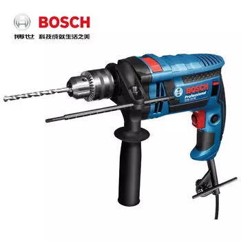 Bosch Промышленная высокомощная ударная дрель двойного назначения с регулируемой скоростью вперед и назад, электрическая дрель, многофункциональная домашняя