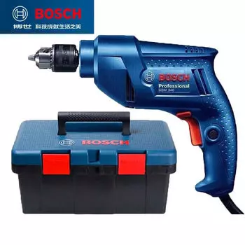 Bosch ручная электродрель бытовая GBM340 электрическая отвертка профессиональный набор бесконечная скорость