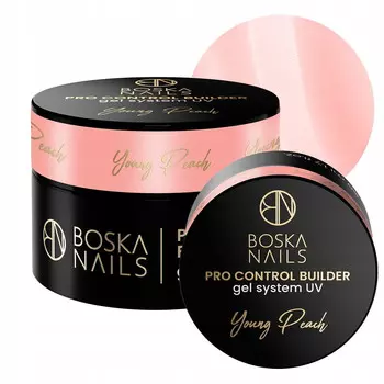 Boska Nails, Pro Control Builder Young Peach, наращивающий УФ-гель для ногтей, 15 мл