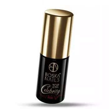 BOSKA NAILS Top CELEBRITY RED no Wipe TOP HYBRID для ногтей 6 мл