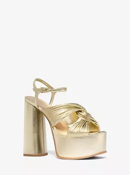 Босоножки Alessia на металлической платформе Michael Kors, золотой
