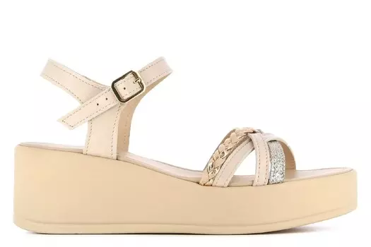 Босоножки Alfonsina на танкетке Camila'S, розовый