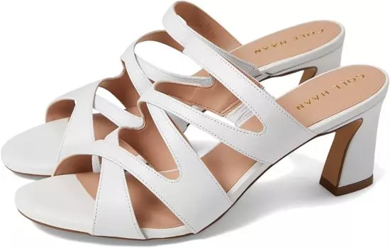 Босоножки Alyse Heeled Sandal 65 mm Cole Haan, белая кожа