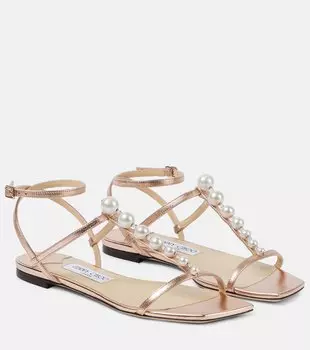Босоножки amari с декором Jimmy Choo, белый