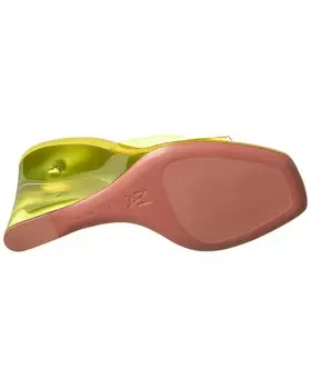 Босоножки AMINA MUADDI Lupita на танкетке из винила и кожи, желтый