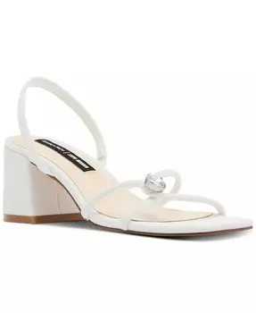Босоножки Anya на блочном каблуке с ремешками и украшениями Steve Madden, белый
