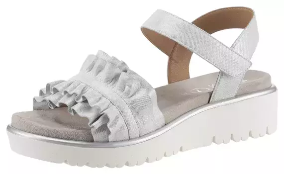 Босоножки Ara на платформе "BILBAO", летняя обувь, босоножки, каблук на платформе, с застежкой-липучкой, ширина G, серый