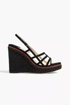 Босоножки Ariela 110 на танкетке с пяткой на пятке JIMMY CHOO, черный