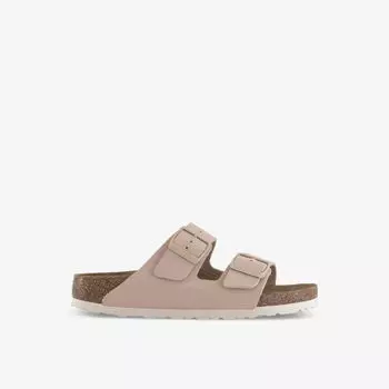 Босоножки arizona из искусственной кожи с двумя ремешками Birkenstock, бежевый