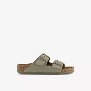 Босоножки arizona из искусственной кожи с двумя ремешками Birkenstock, хаки