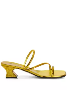 Босоножки Aude Strass с кристаллами Giuseppe Zanotti, желтый