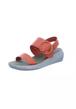 Босоножки Bani на танкетке Fly London, алый