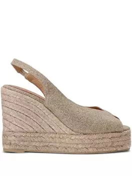 Босоножки Barbara 70 на танкетке Castaer, бежевый