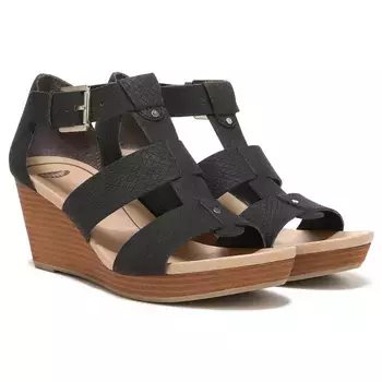 Босоножки Barton на танкетке Dr. Scholl'S, черный