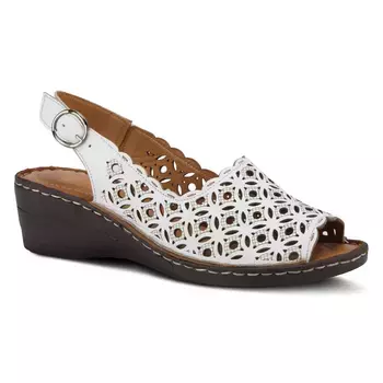 Босоножки Belizana с открытым носком на танкетке Spring Step, белый