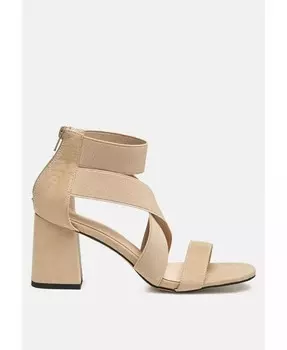 Босоножки Benicia на блочном каблуке с эластичными ремешками London Rag, бежевый