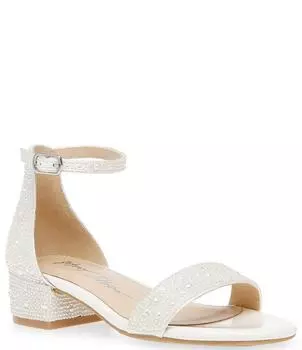 Босоножки Betsey Johnson для девочек Mari со стразами (молодежная), белый