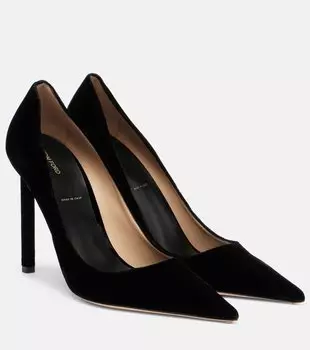 Босоножки Betty 105 из велюра Tom Ford, черный