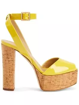 Босоножки Betty 170 с открытым носком Giuseppe Zanotti, желтый