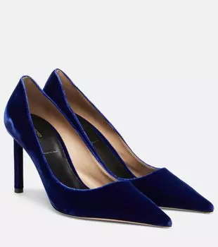 Босоножки Betty 85 из велюра Tom Ford, Royal Blue