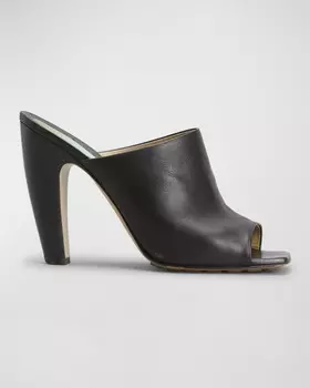 Босоножки без задника на каблуке из кожи ягненка Bottega Veneta