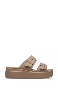 Босоножки Brooklyn с пряжками Crocs, коричневый