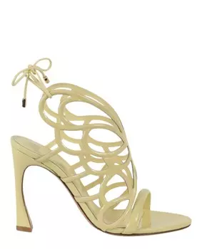 Босоножки Buffy 100 на каблуке Alexandre Birman, желтый