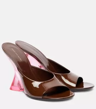 Босоножки Bulle 105 из лаковой кожи Dries Van Noten, темно-коричневый