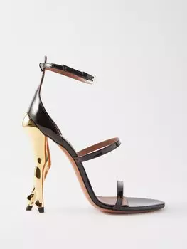 Босоножки cabaret 115 из лакированной кожи ALAA, черный