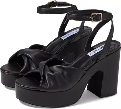 Босоножки Caelan Heeled Sandal Steve Madden, черная кожа
