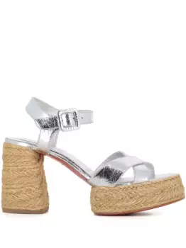 Босоножки Calakala 85 Christian Louboutin, серебяный