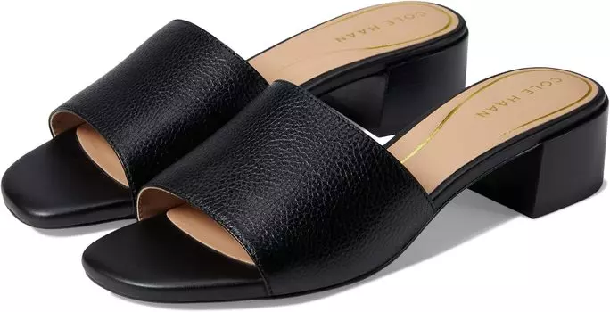 Босоножки Calli Single Band Block Heel Sandal 40 mm Cole Haan, черная кожа
