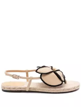 Босоножки Castaer с цветочной аппликацией, нейтральный