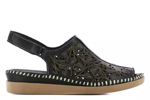 Босоножки Cat на танкетке Casas, черный