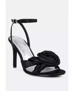 Босоножки CHAUMET White Rose с бантом Rag & Co, черный