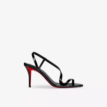 Босоножки Christian Louboutin Rosa z 80 лакированные на каблуке, черный