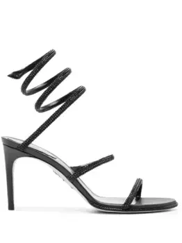 Босоножки Cleo 90 с ремешком на щиколотке Ren Caovilla, черный