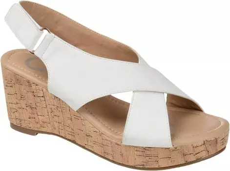 Босоножки Comfort Foam Jenice Wedge Sandal Journee Collection, белый
