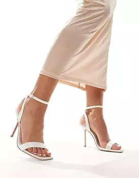 Босоножки цвета слоновой кости на каблуке ASOS DESIGN Nali
