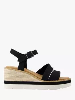 Босоножки дарьи на танкетке TOMS, черный