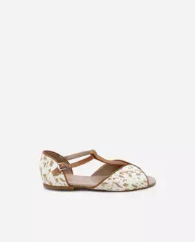 Босоножки для девочек из коричневой кожи газели Eli 1957, коричневый