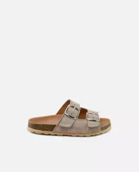 Босоножки для девочек из замши с пряжками Eli 1957, бежевый